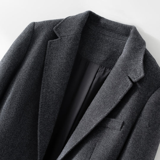 Damen Halbgefütterter Ein-Knopf-Wollmix-Blazer mit abgerundetem Saum Shop Nory