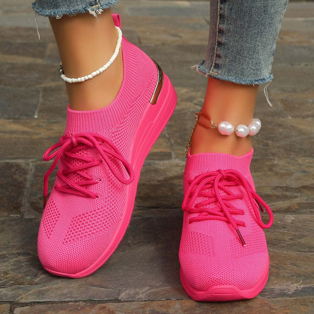 Damen Sportliche Sneaker mit innovativem Strickdesign