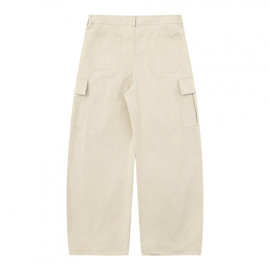 Herren Locker geschnittene Cargo-Hose mit hohem Bund, Kordelzug und aufgesetzten Klappentaschen Shop Nory