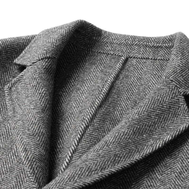 Herren Herringbone-Muster Blazer Shop Nory