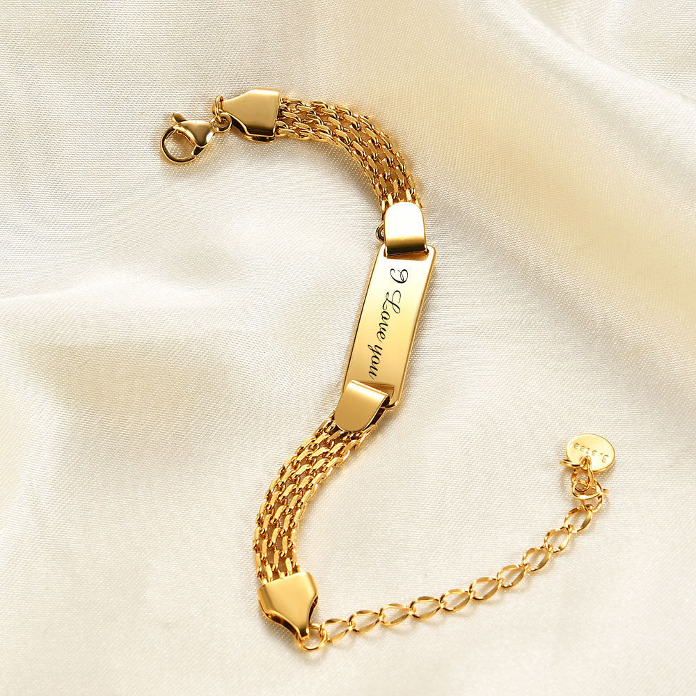 Damen Armband mit personalisierbarem Gravur-Design Shop Nory