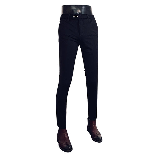Herren taillierte Slimfit Anzughose mit elastischem Bund, verdecktem Reißverschluss und modischem Gürteldetail Shop Nory