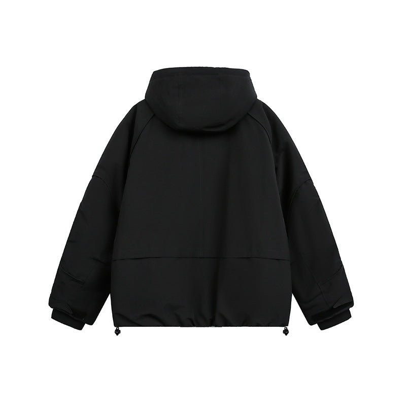 Damen Oversized wattierte Kapuzenjacke mit Raglanärmeln und Kordelzug Shop Nory