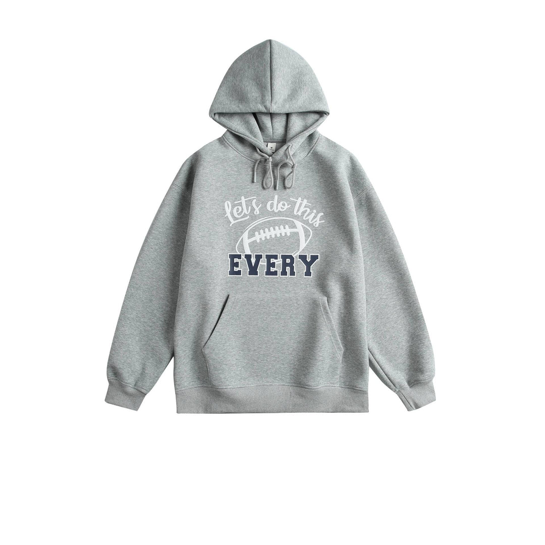 Unisex Kapuzenpullover mit College‑Print, Kängurutasche und relaxed Fit Shop Nory