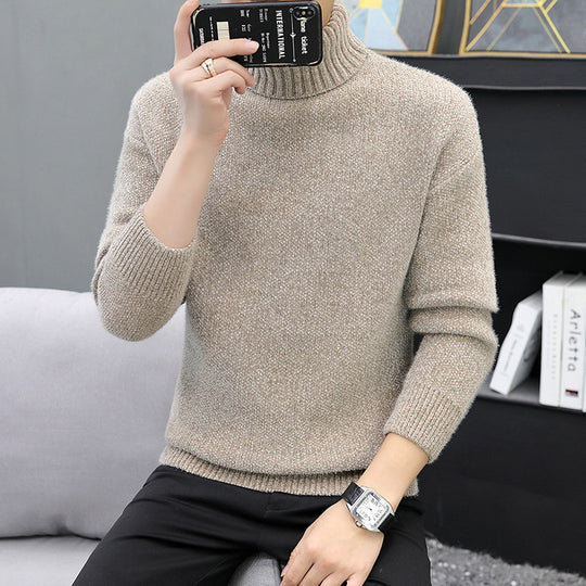 Herren Rollkragenpullover aus Bouclé-Feinstrick mit gerippten Bündchen Shop Nory