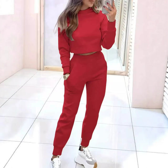 Damen Modischer Sweater und Jogginghose Set Shop Nory
