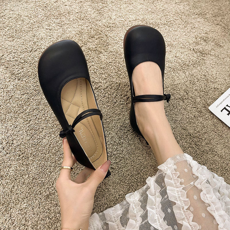 Damen Bequeme und elegante Ballerinas mit verstellbarem Riemen und weicher Innensohle