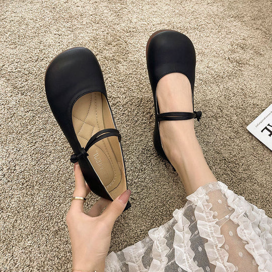 Damen Bequeme und elegante Ballerinas mit verstellbarem Riemen und weicher Innensohle