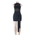 Damen Figurumspielendes Mini-Kleid mit raffinierten Drapierungen Shopnory
