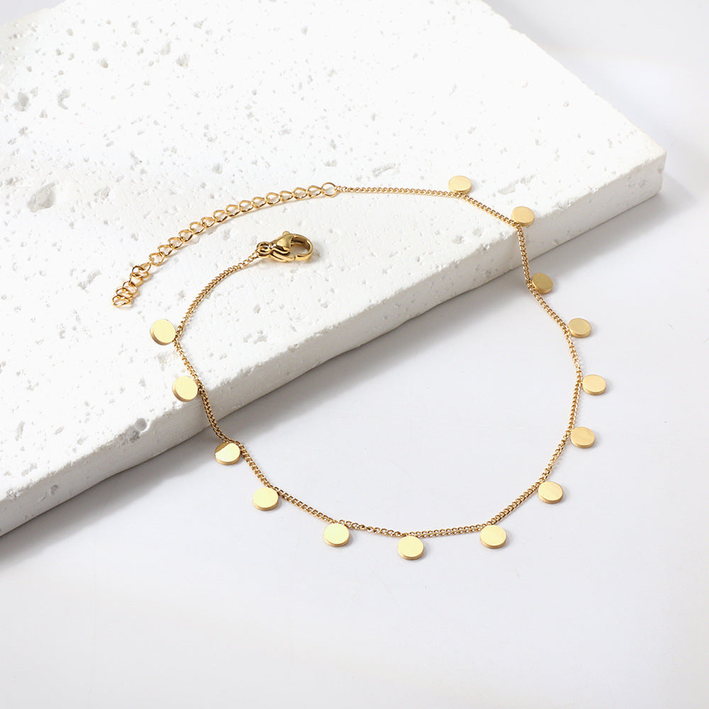 Damen verstellbare Edelstahl-Armbanduhr mit modischen, runden Anhängern Shop Nory