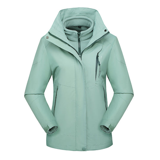 Damen vielseitige Outdoorjacke mit abnehmbarer Fleece‑Innenjacke und winddichter Softshell‑Hülle Shop Nory