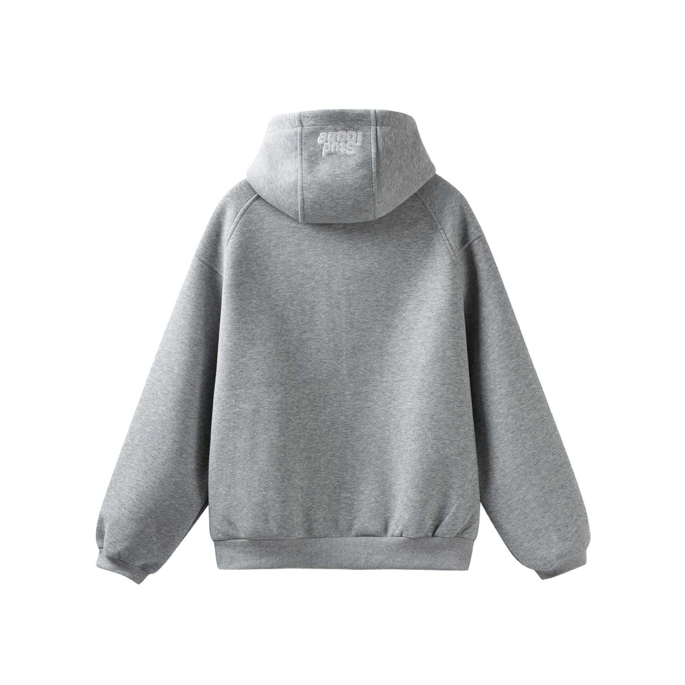 Unisex Oversize Kapuzenjacke mit hohem Kragen, Zweiwege‑Reißverschluss und eingearbeiteten Eingriffstaschen Shop Nory
