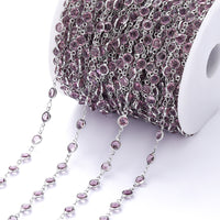 Weiß-K-Kette violetter Zirkonia