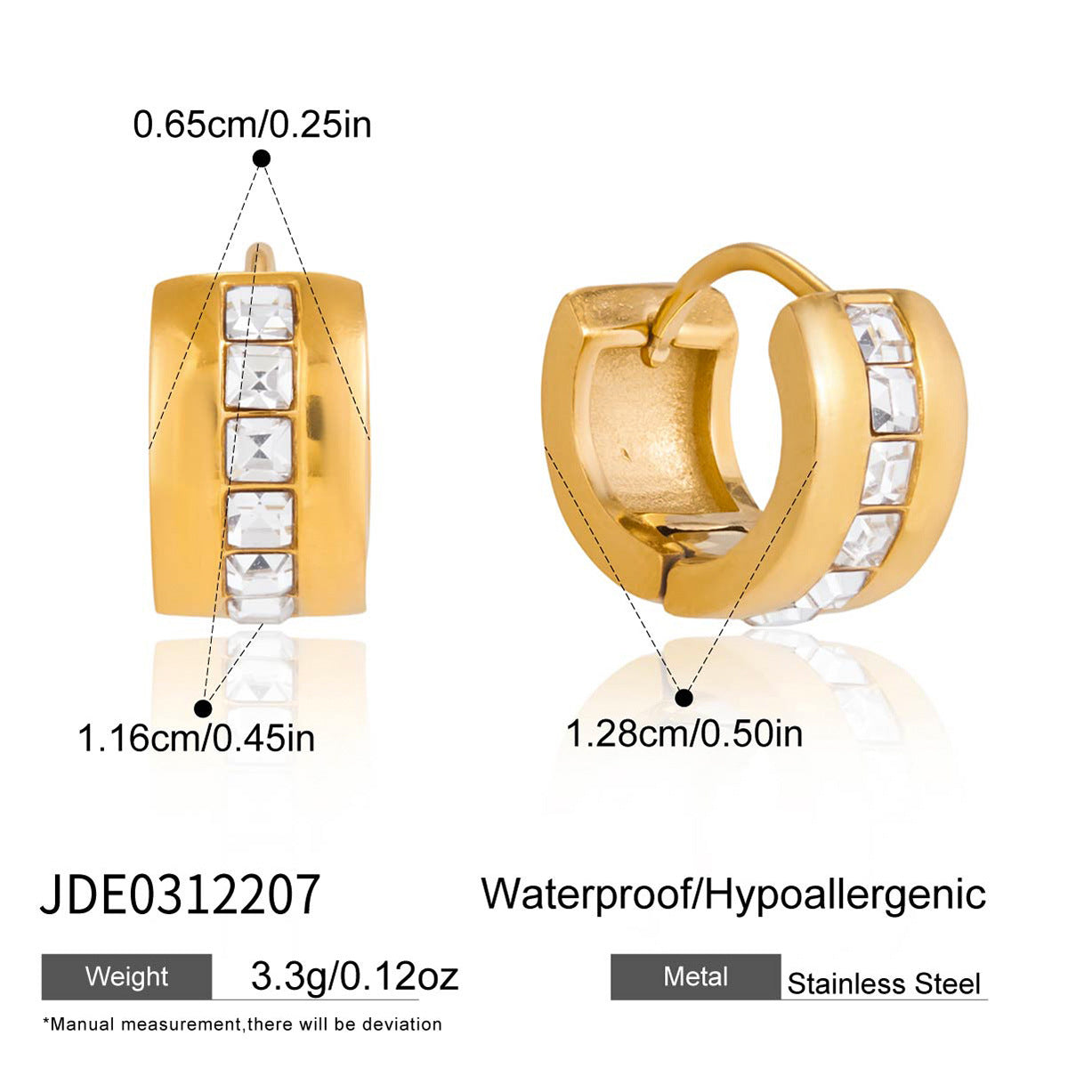Damen Creolen mit funkelnden Zirkonia aus hypoallergenem Edelstahl Shop Nory