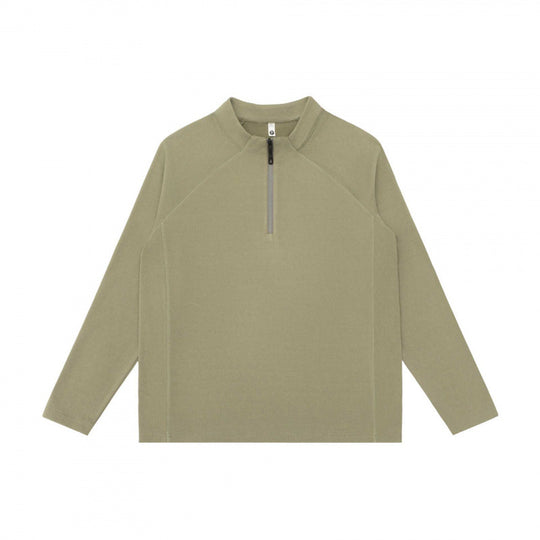 Unisex Leichtes Oversize-Halbzip-Sweatshirt mit Raglanärmeln und Stehkragen Shop Nory