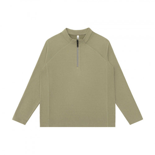 Unisex Leichtes Oversize-Halbzip-Sweatshirt mit Raglanärmeln und Stehkragen Shop Nory