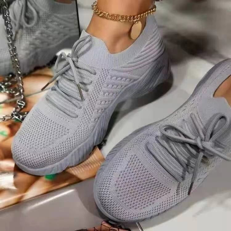 Damen Atmungsaktive Strick-Sneaker mit elastischem Schaft und rutschfester Profilsohle Shop Nory