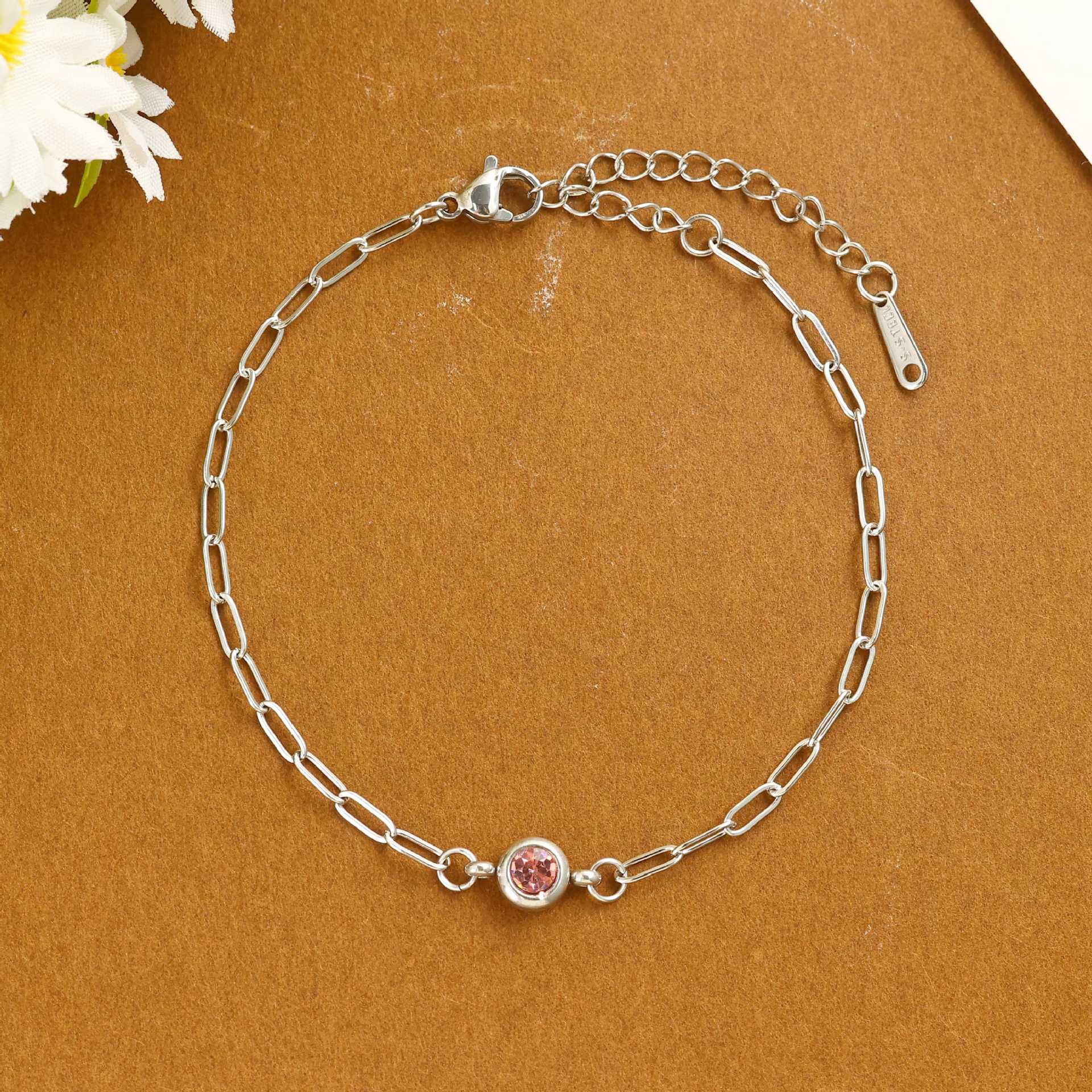 Damen zartes Armband mit funkelndem Kristall Shop Nory