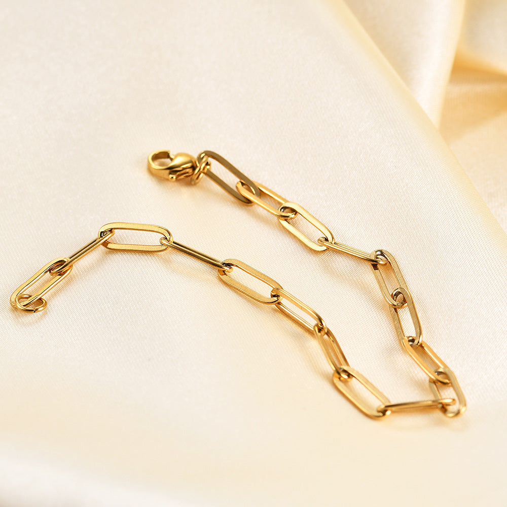 Damen Armband aus Edelstahl im modernen Gliederdesign Shop Nory