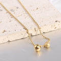 Damen Halskette mit elegantem Kugel-Design und hochwertiger Edelstahlkette Shop Nory
