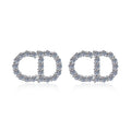 Damen Ohrstecker mit glitzerndem Kristallrahmen Shop Nory
