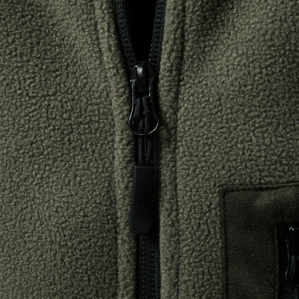 Herren Outdoor-Fleecejacke mit Stehkragen und Reißverschluss-Brusttasche Shop Nory