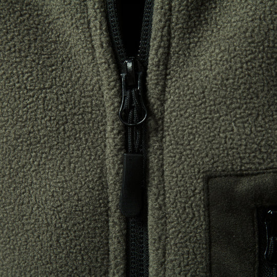 Herren Outdoor-Fleecejacke mit Stehkragen und Reißverschluss-Brusttasche Shop Nory