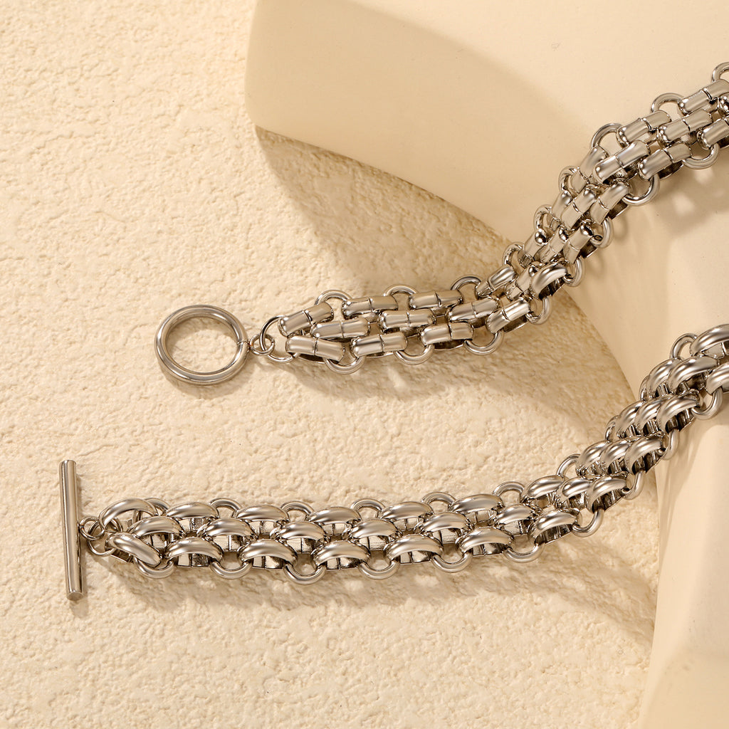 Damen Edelstahl Gliederkette mit verstellbarem Verschluss Shop Nory