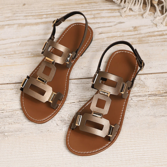 Damen elegante Sandalen mit modischen Schnallen