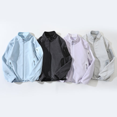 Herren Fleecejacke mit Stehkragen und Softshell-Einsätzen Shop Nory