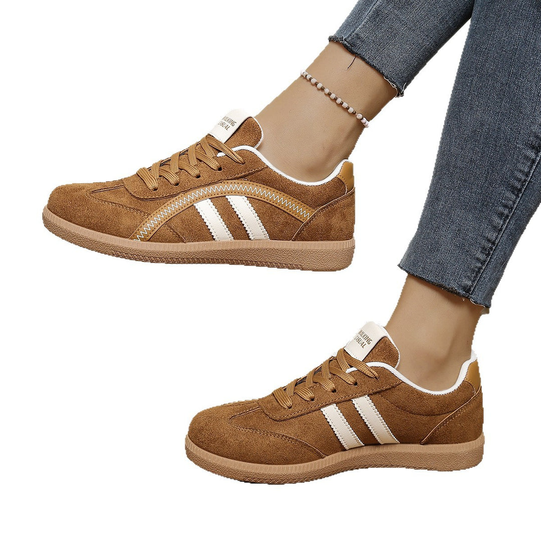 Damen Retro-Sneaker aus Veloursimitat mit gumähnlicher Laufsohle Shop Nory