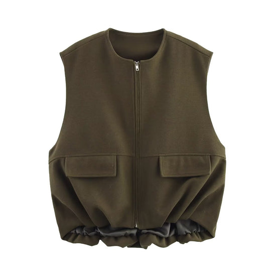 Damen Oversize-Suede-Blouson mit verkürztem Saum und Schulterklappen Shop Nory