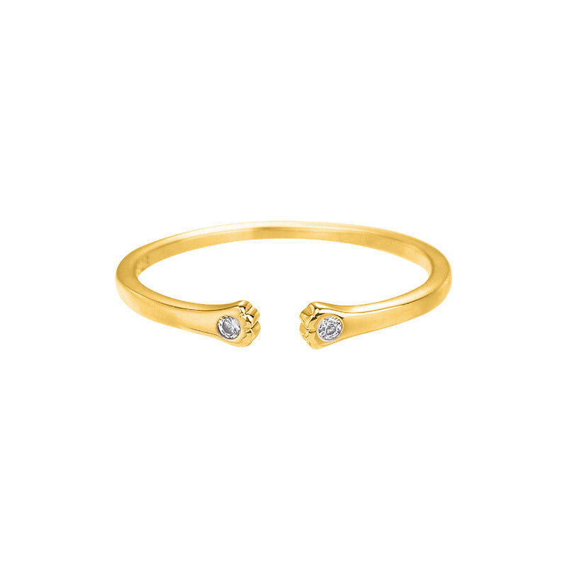 Damen Minimalistischer Ring mit funkelndem Akzent Shop Nory