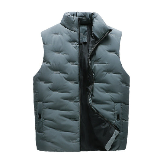 Herren Leichte Thermo-Steppweste mit hochgeschlossenem Stehkragen, winddichter Mikrofaserschale und verdeckten Reißverschlusstaschen Shop Nory