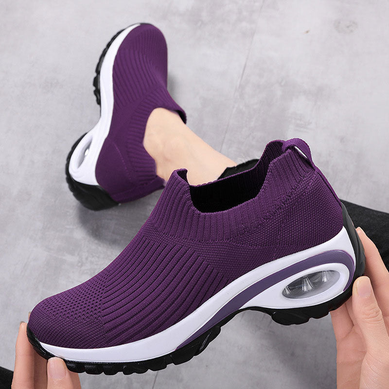 Damen Strick-Sockensneaker mit Luftpolster-Keilsohle Shop Nory