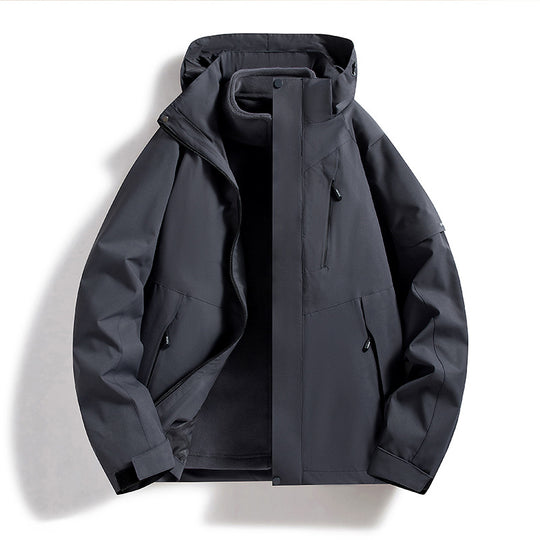 Damen Wasserdichte Outdoor-Jacke mit verstellbarer Kapuze Shop Nory