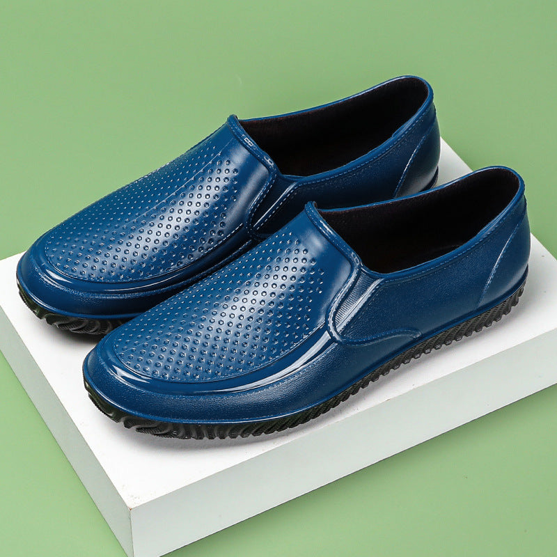 Herren Elegante perforierte Slip-On Halbschuhe mit rutschfester Profilsohle Shop Nory