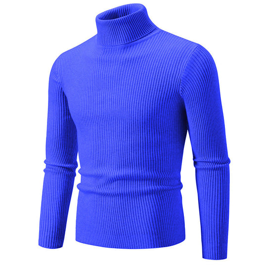 Herren feiner Rollkragenpullover aus langlShopnoryigem Strickmaterial