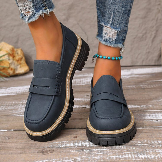 Damen Plateau-Loafer mit profilierter Gummisohle und Mokassin-Detail Shop Nory
