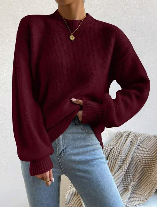 Damen Oversize Feinstrickpullover mit angedeutetem Mohair‑Effekt und verlängerten Rippbündchen Shop Nory