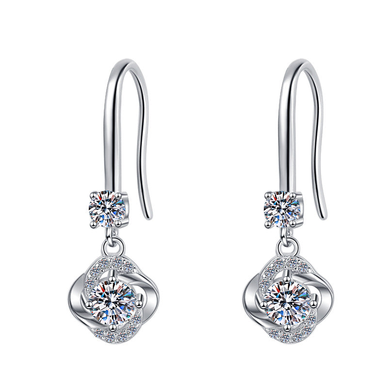 Damenohrringe mit funkelndem Zirkonia und elegantem Wellen-Design Shop Nory