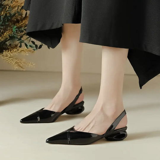Damen Spitz zulaufende Slingback‑Pumps mit skulpturellem Hohlabsatz Shop Nory