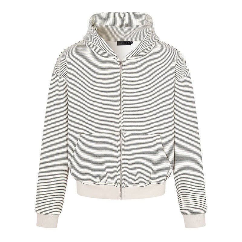 Damen Feinringel-Zipjacke mit hohem Stehkragen, Kängurutaschen und elastischem Saum Shop Nory