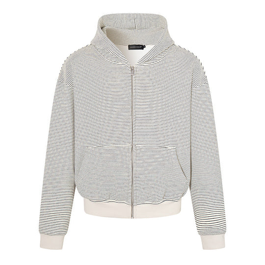 Damen Feinringel-Zipjacke mit hohem Stehkragen, Kängurutaschen und elastischem Saum Shop Nory