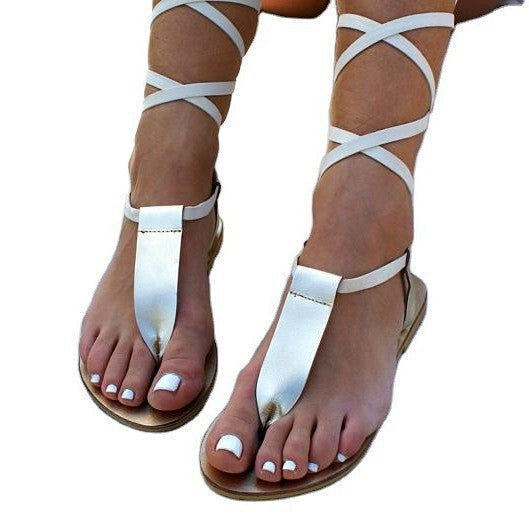 Damen Strand-Sandalen mit dekorativen Riemen und komfortabler Sohle