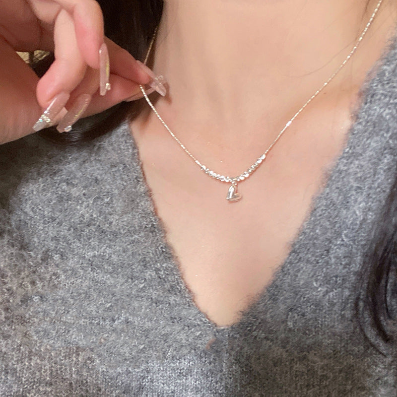 Damen Halskette mit charmantem Herzanhänger aus hochwertigem Silber Shop Nory