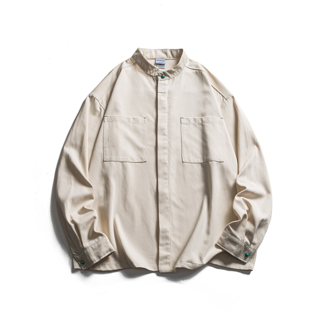 Herren Workwear-Overshirt mit Stehkragen und verdeckter Knopfleiste Shop Nory
