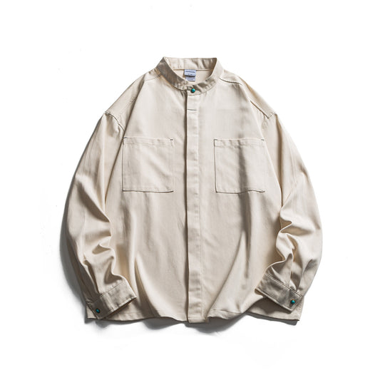 Herren Workwear-Overshirt mit Stehkragen und verdeckter Knopfleiste Shop Nory