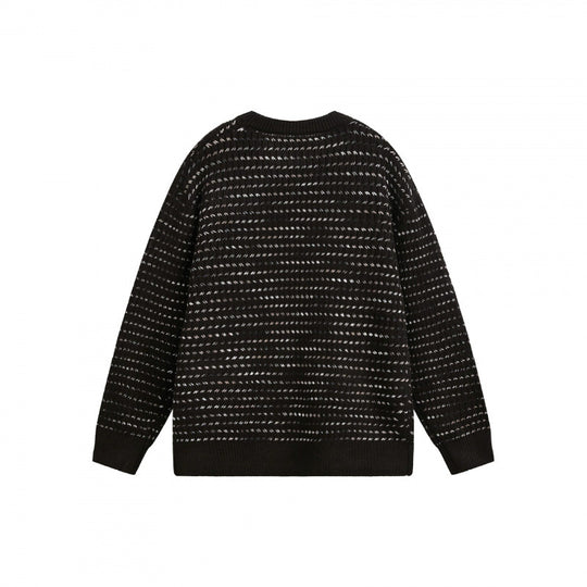 Unisex Feinstrickpullover mit strukturierter Streifenoptik und Rundhalsausschnitt Shop Nory