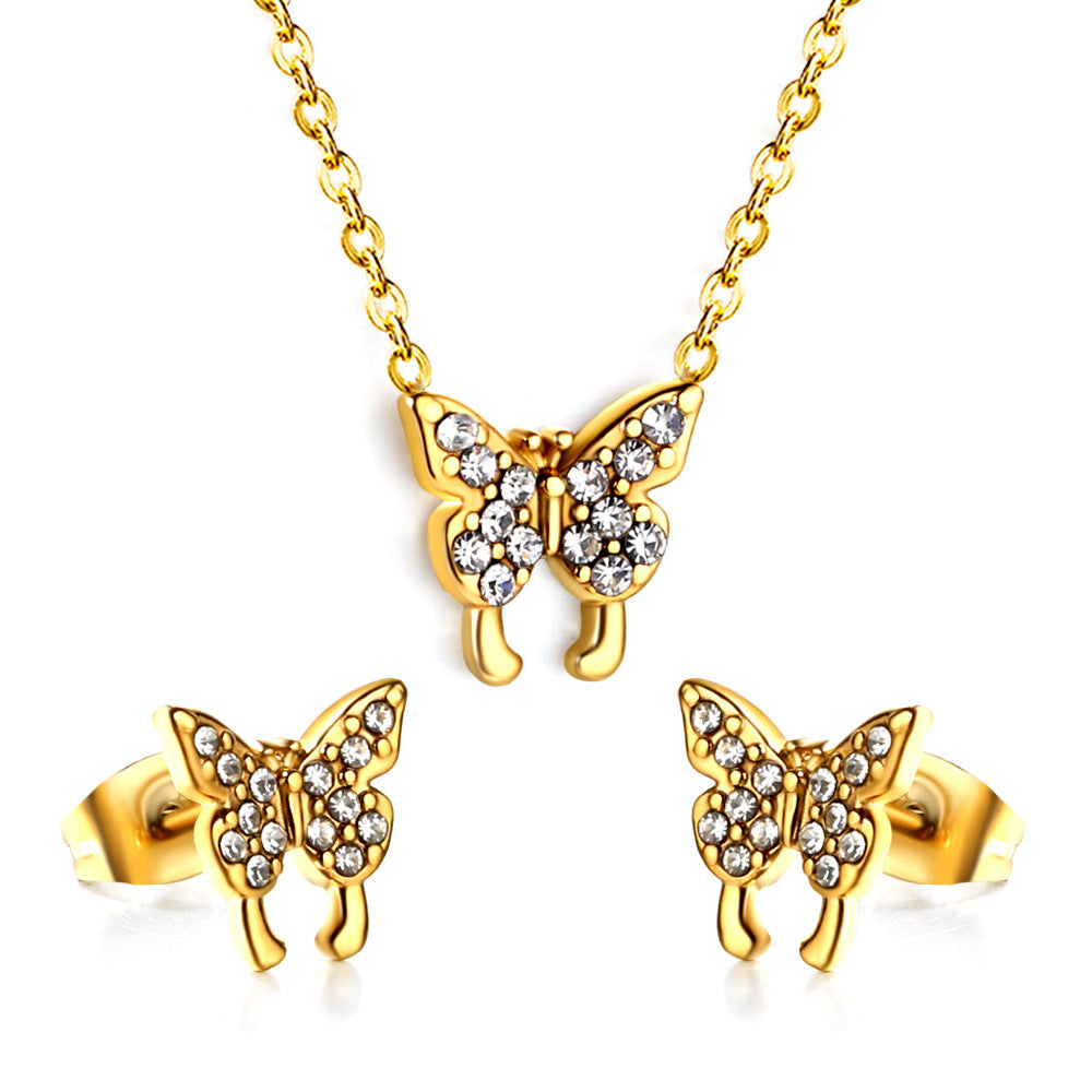 Damen Schmuckset mit bunnyförmigen Ohrsteckern und passende Halskette Shop Nory